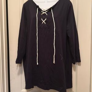 Nautical rope tie shirt